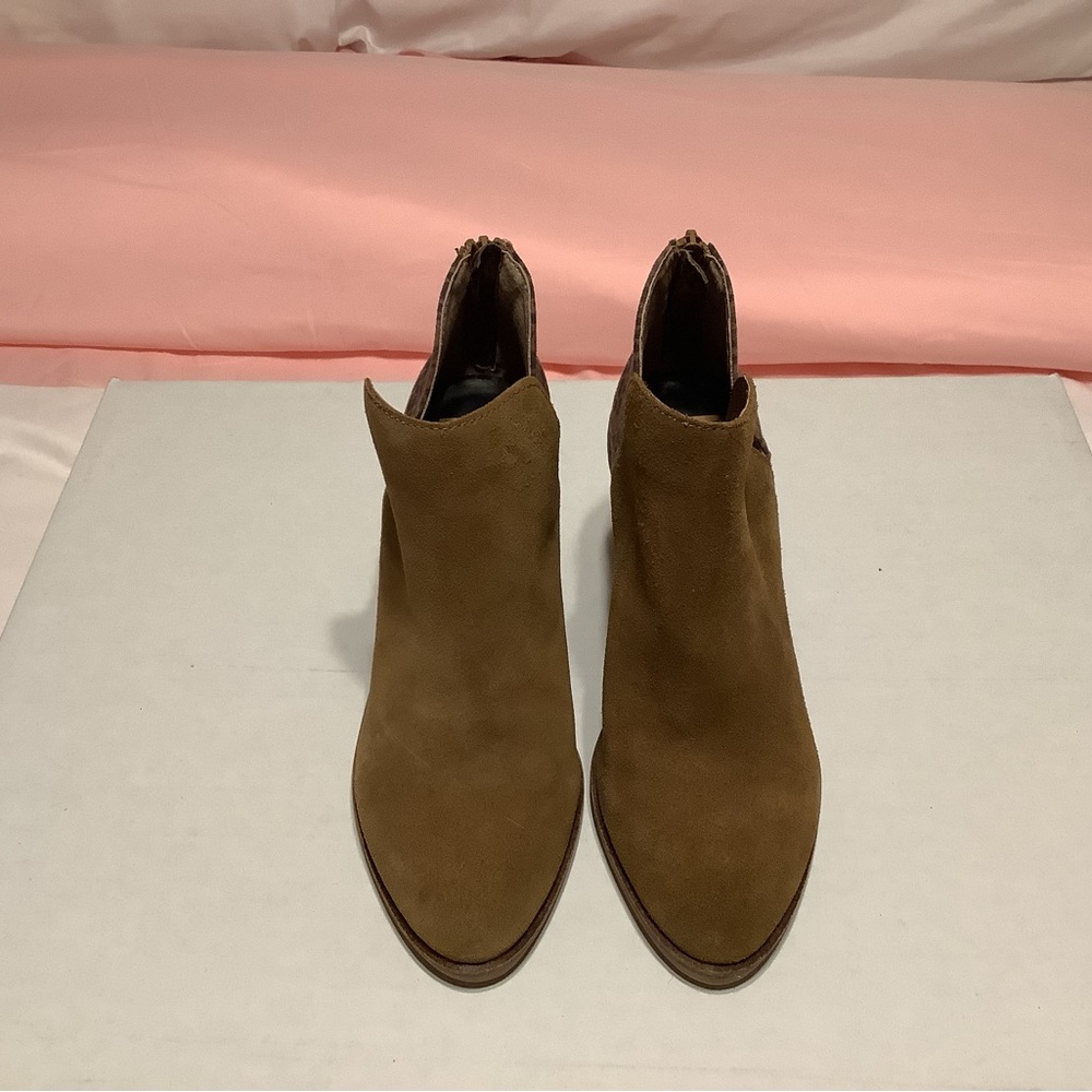Women’s Brown Suede Ankle Booties - Classic Pocket Style